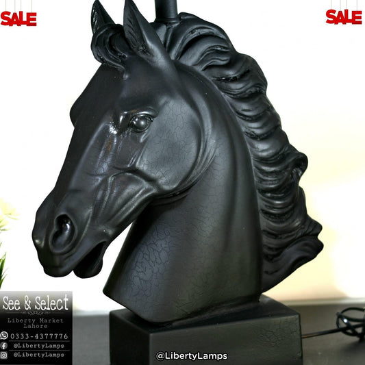 Polyresin Unbreakable Horse Design Lamp (Pair)