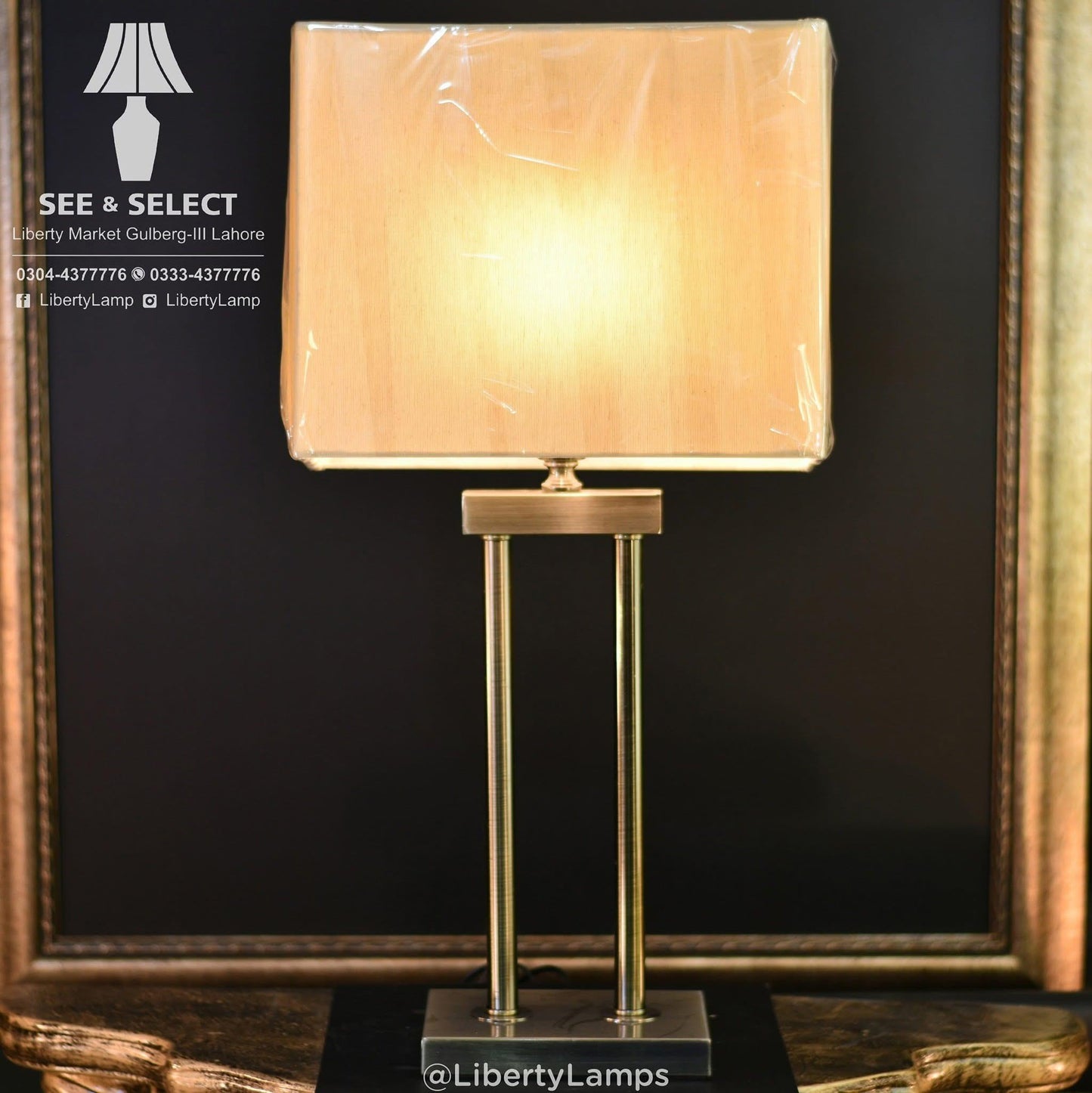 Durable Double Rod Metal Table Lamp (Pair)