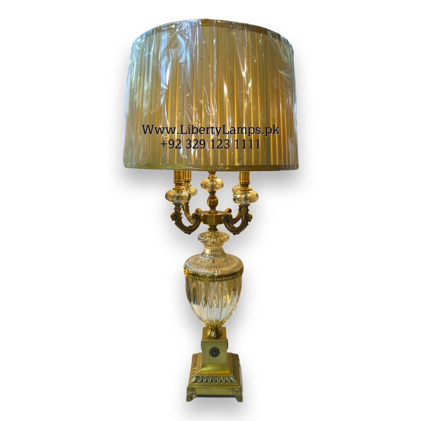 Crystal Crest โ Champion 5-Light Glass Table Lamp (Pair)