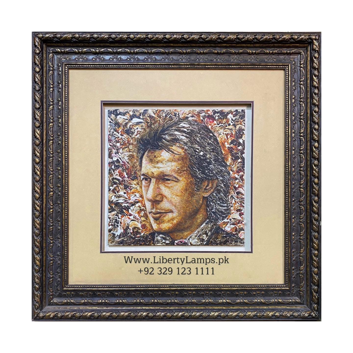 Imran Khan 3D Painting – 32x32 Framed Artwork