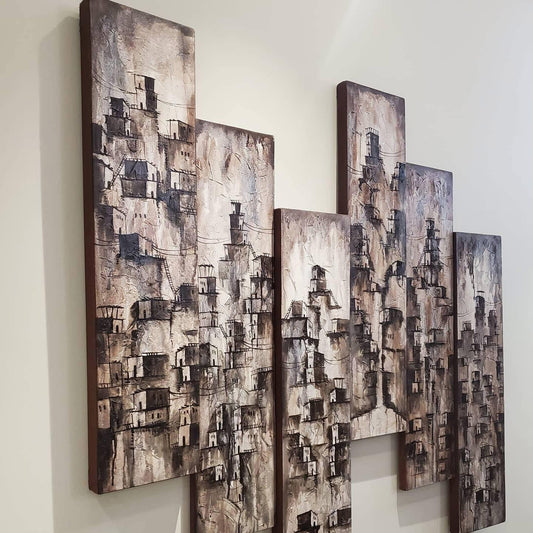 Regal Echoes – 6-Piece Handmade Heritage Painting Set