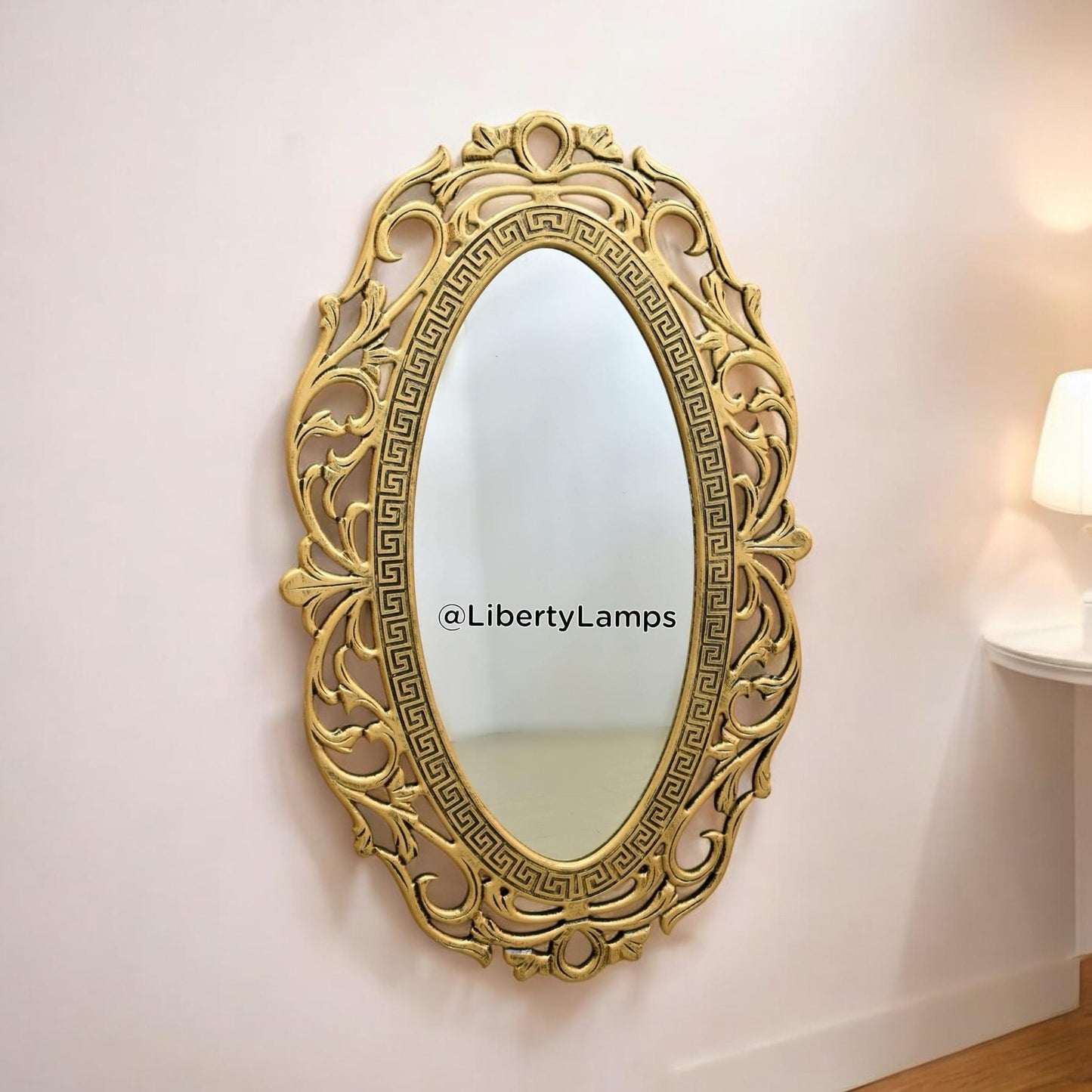 Classic Oval Wooden Mirror Frame