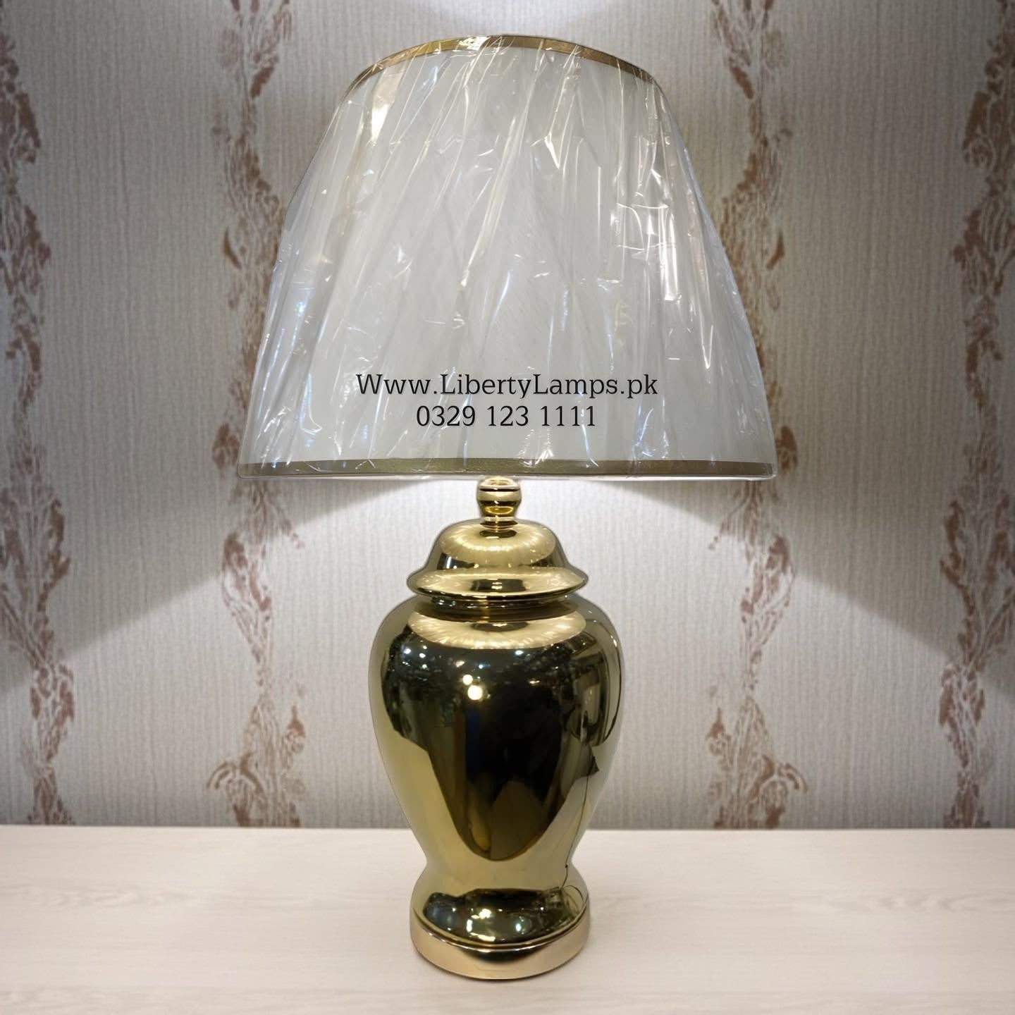 Golden Candy Porcelain Luxe Table Lamp (Pair)