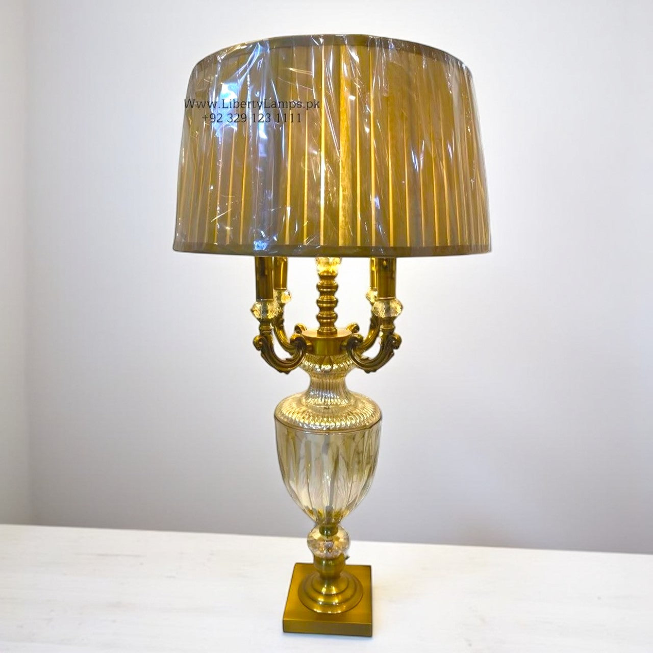 Champagne Glass Candy Table Lamp with 5 Lights – Royal King Size (Pair)