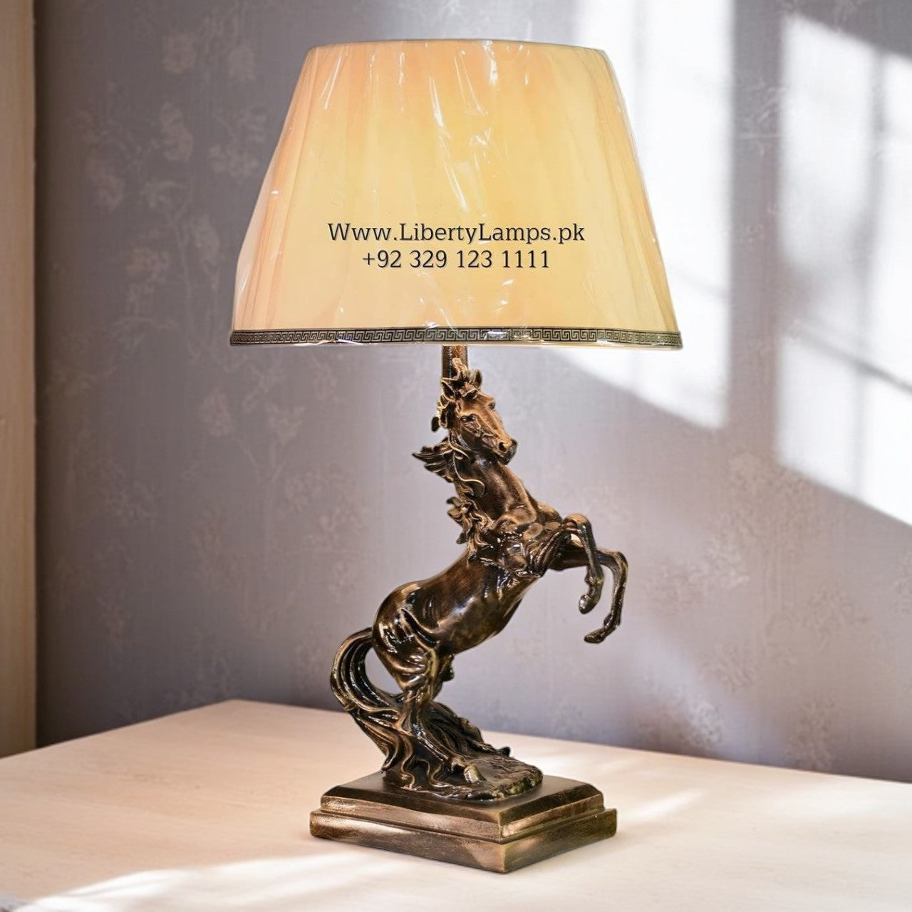 Resin Horse Table Lamp (Pair)