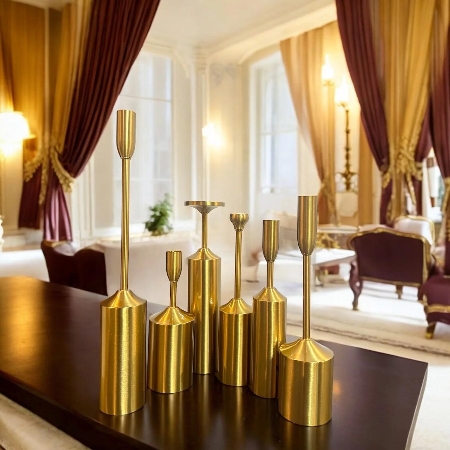 ๐ฏ๏ธ Elegant Glow Metal Candle Stand Set (6 Pieces)