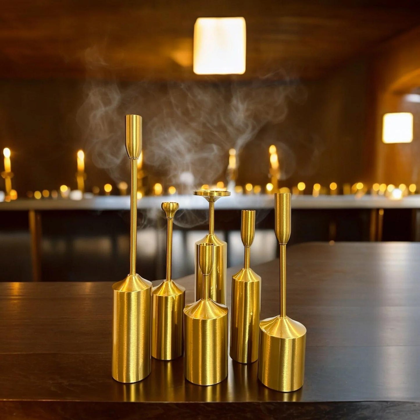 ๐ฏ๏ธ Elegant Glow Metal Candle Stand Set (6 Pieces)