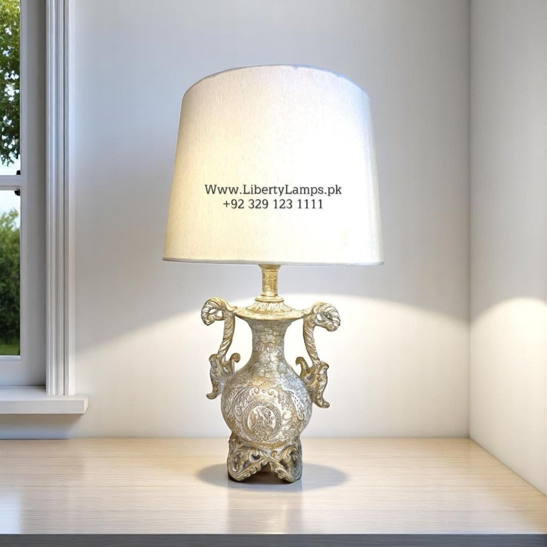 🇹🇷 Chalk White Turkish Table Lamps (Pair)