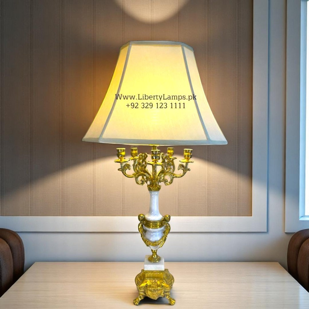 🕌✨ IRANI 100% BRASS CANDLE LALA TABLE LAMPS (PAIR) ✨🕌