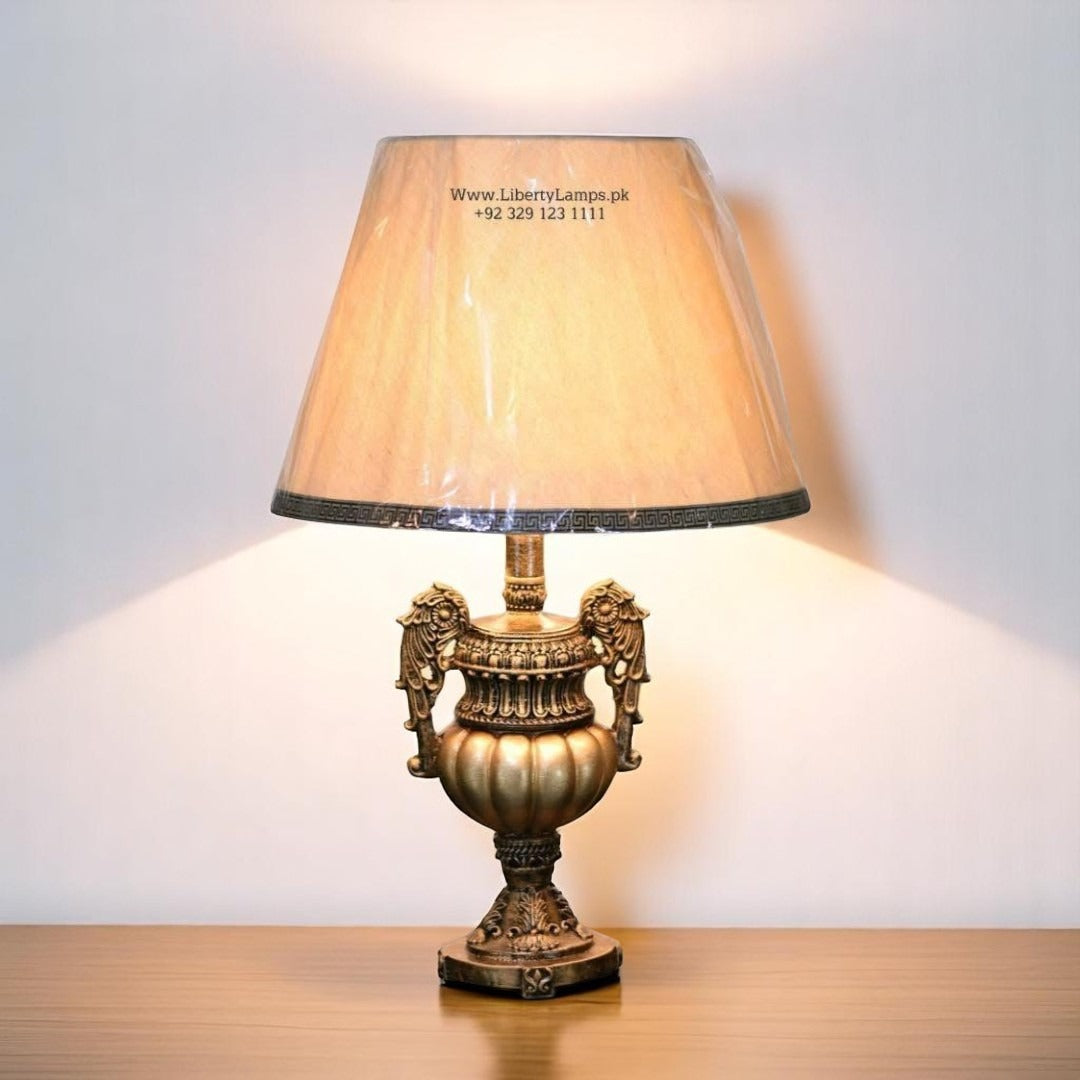 Turkish Table Lamps – Antique Golden Finish (Pair)