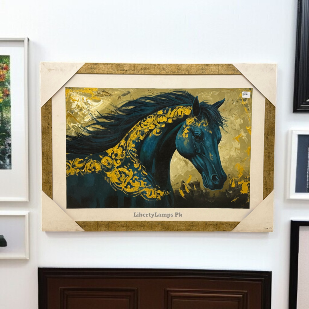 🖼️ Majestic Oil Painting on Canvas with Frame – (33x45 Inch)