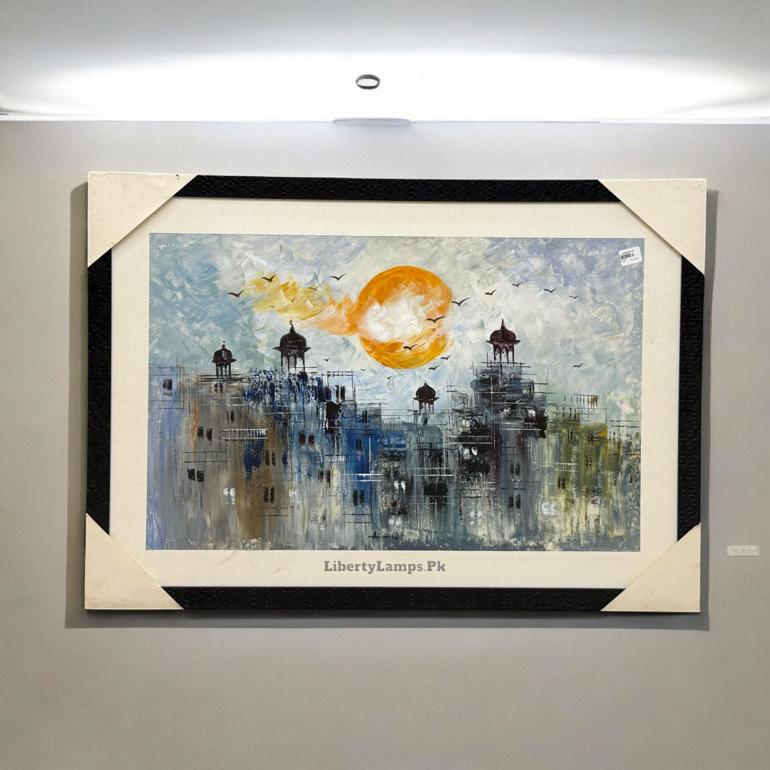 🖼️ Majestic Serenity – Oil Painting on Canvas with Frame (33x45 Inch)