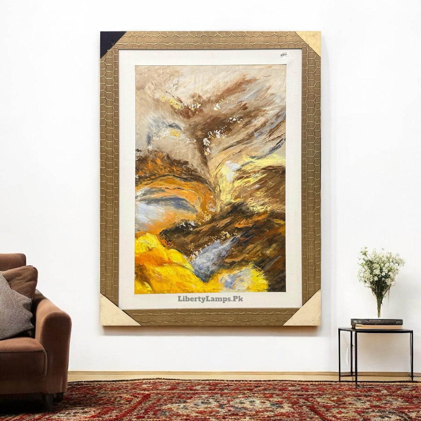 Modern Abstract Oil Painting on Canvas – 34x46 Inch (Single)