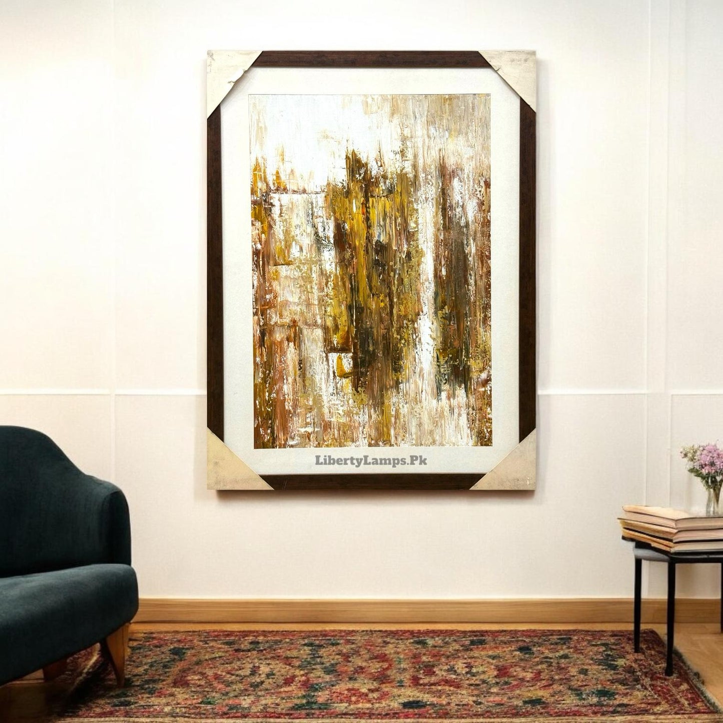 Modern Abstract Oil Painting on Canvas – 34x46 Inch (Single)