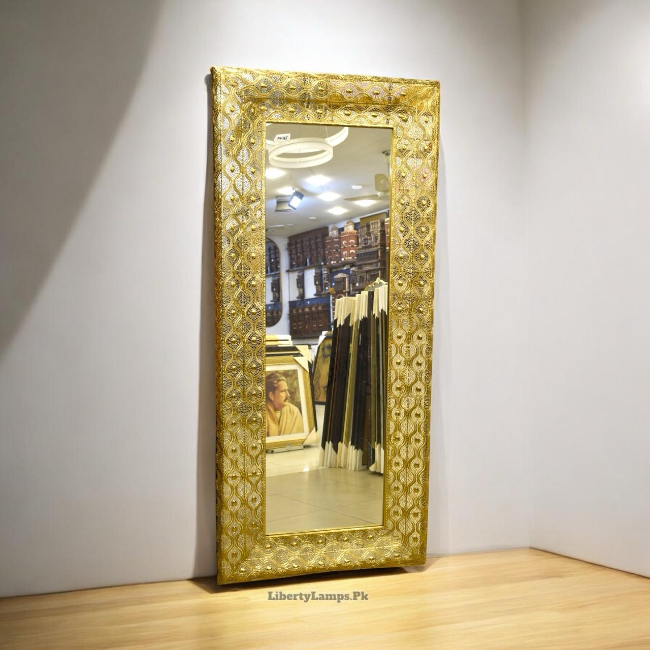 Moroccan Metal Mirror Frame – 28x65 Inch (Single)