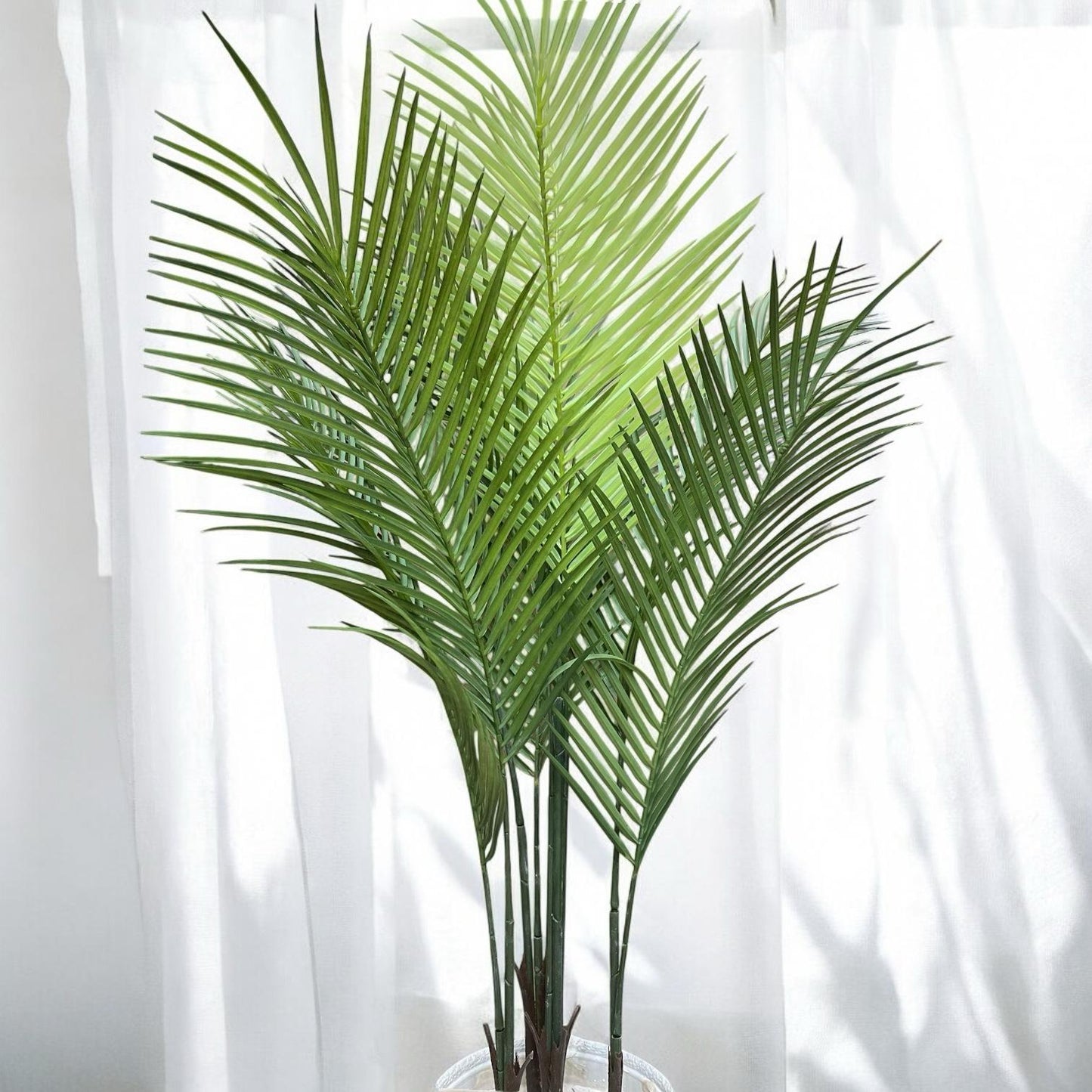 🌴 Fancy Palm Plant – 9 Stems Artificial Greenery (Height 4 ft)
