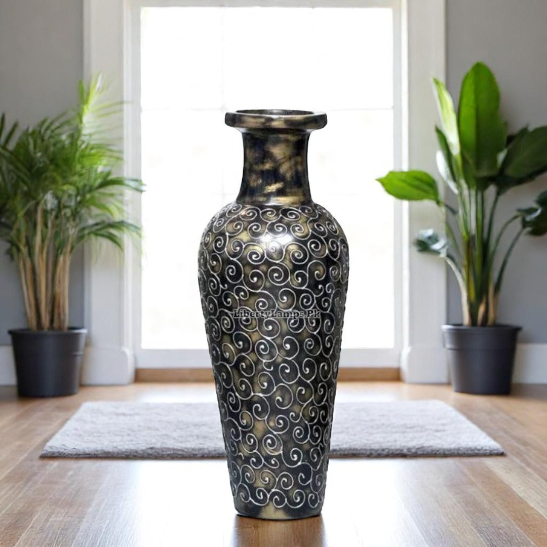 🖤 Unbreakable Black Floor Vase – 36 Inch