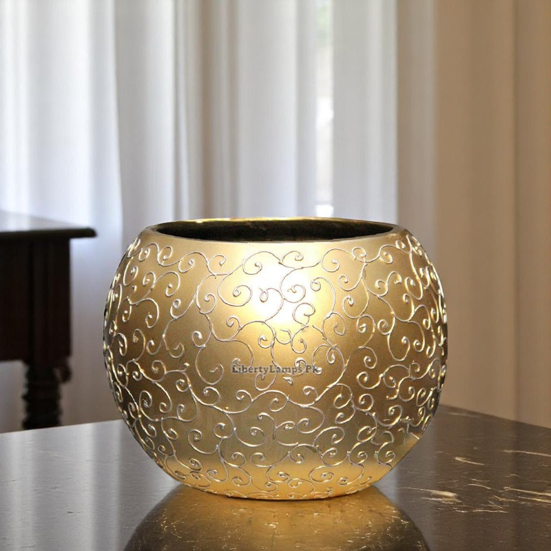 ✨ ClassicDusk Unbreakable Bowl Planter – Dull Golden ✨