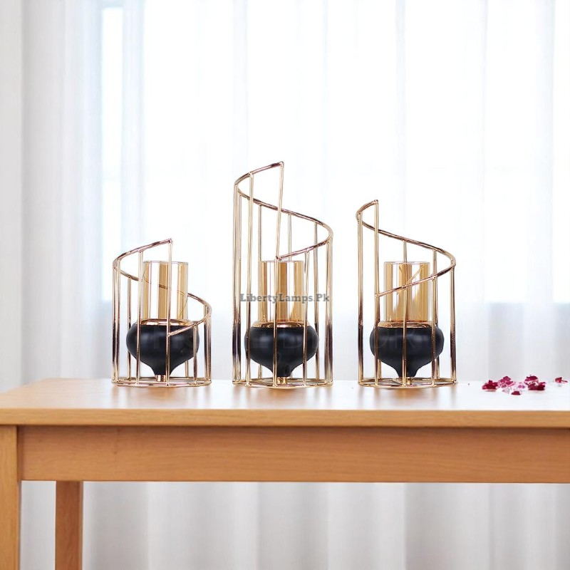 🕯️ AuraLite Candle Stand Set – 3 Pieces for Table Decor 🕯️