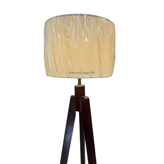 ✨ Regal Horizon Wooden Tripod Floor Lamp (Single) ✨