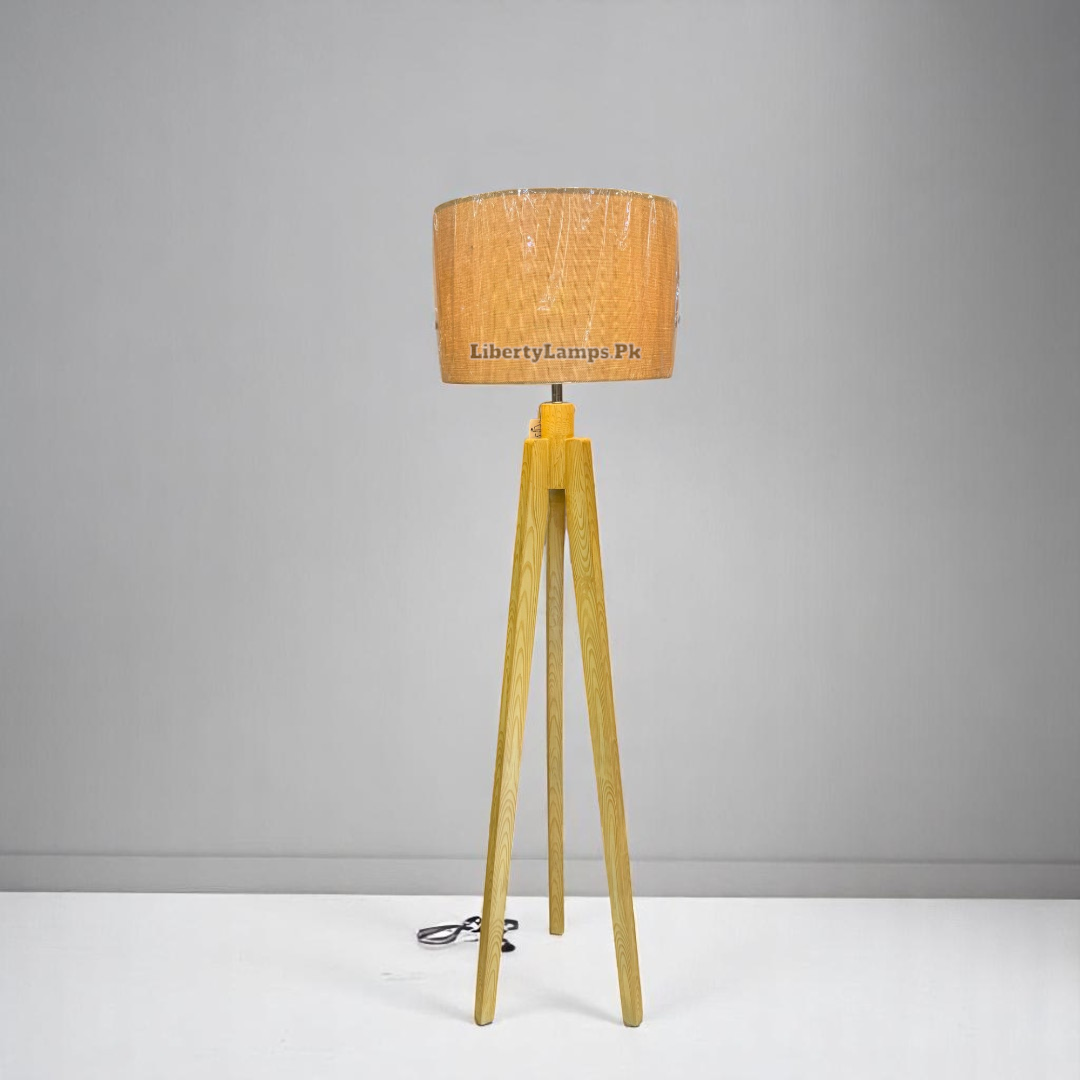 ✨ Regal Horizon Wooden Tripod Floor Lamp (Single) ✨