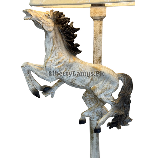 ✨ Sultan Steed Turkish Horse Floor Lamp – Polyresin Base (Single) ✨