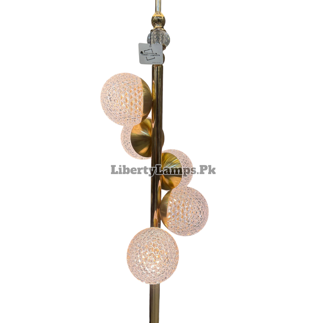 ✨ Celestial Bloom Floor Lamp with 6 Lights – 5 Globes + 1 Shade (Single) ✨