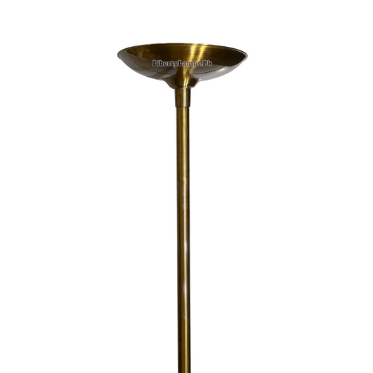 ✨ Golden Halo Uplight Floor Lamp – Dull Gold Finish (Single) ✨
