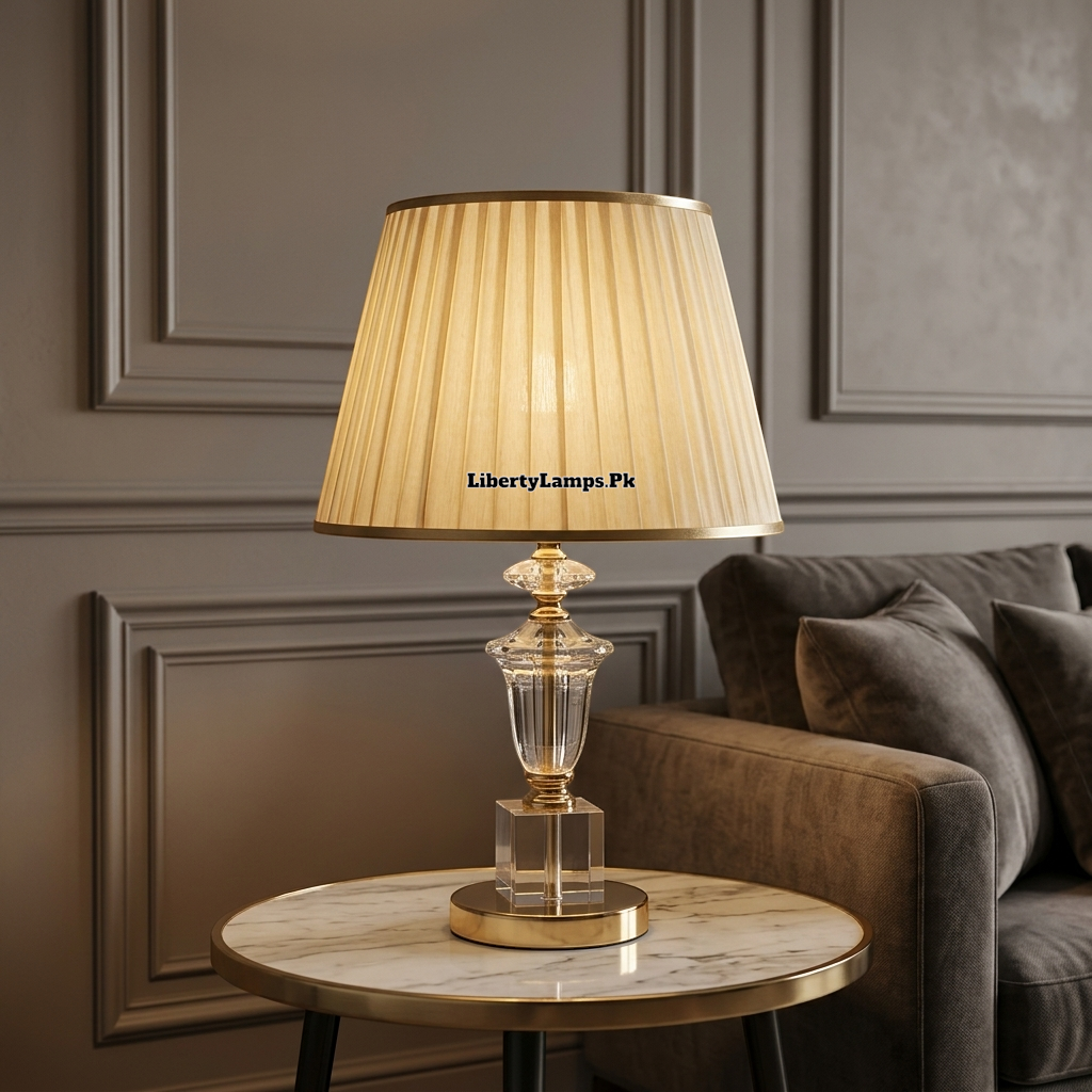 Crystal Brilliance – Elegant Crystal Table Lamp Pair