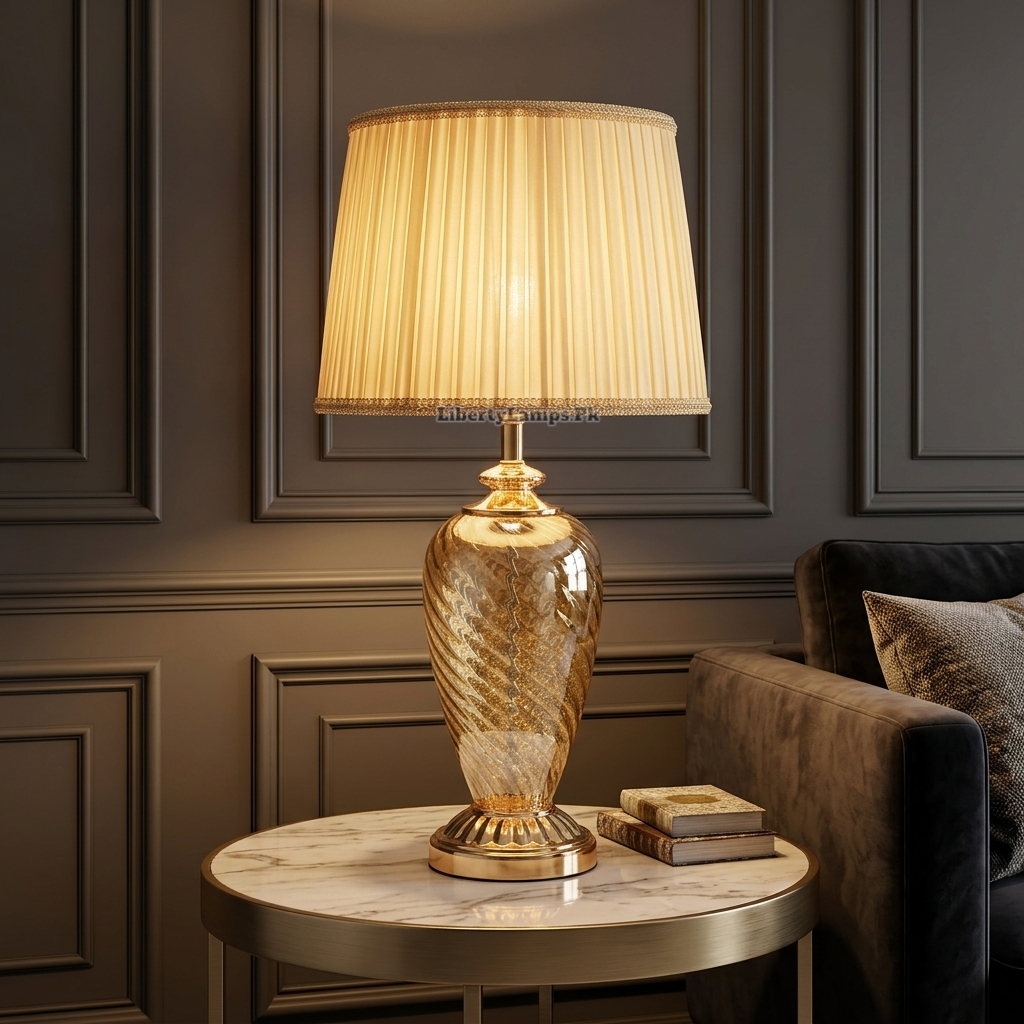 Lumina Glass – Premium Glass Table Lamp Pair