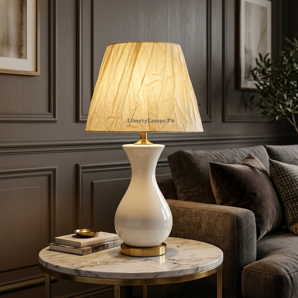 Pure Form – Minimalist Ceramic Table Lamp Pair