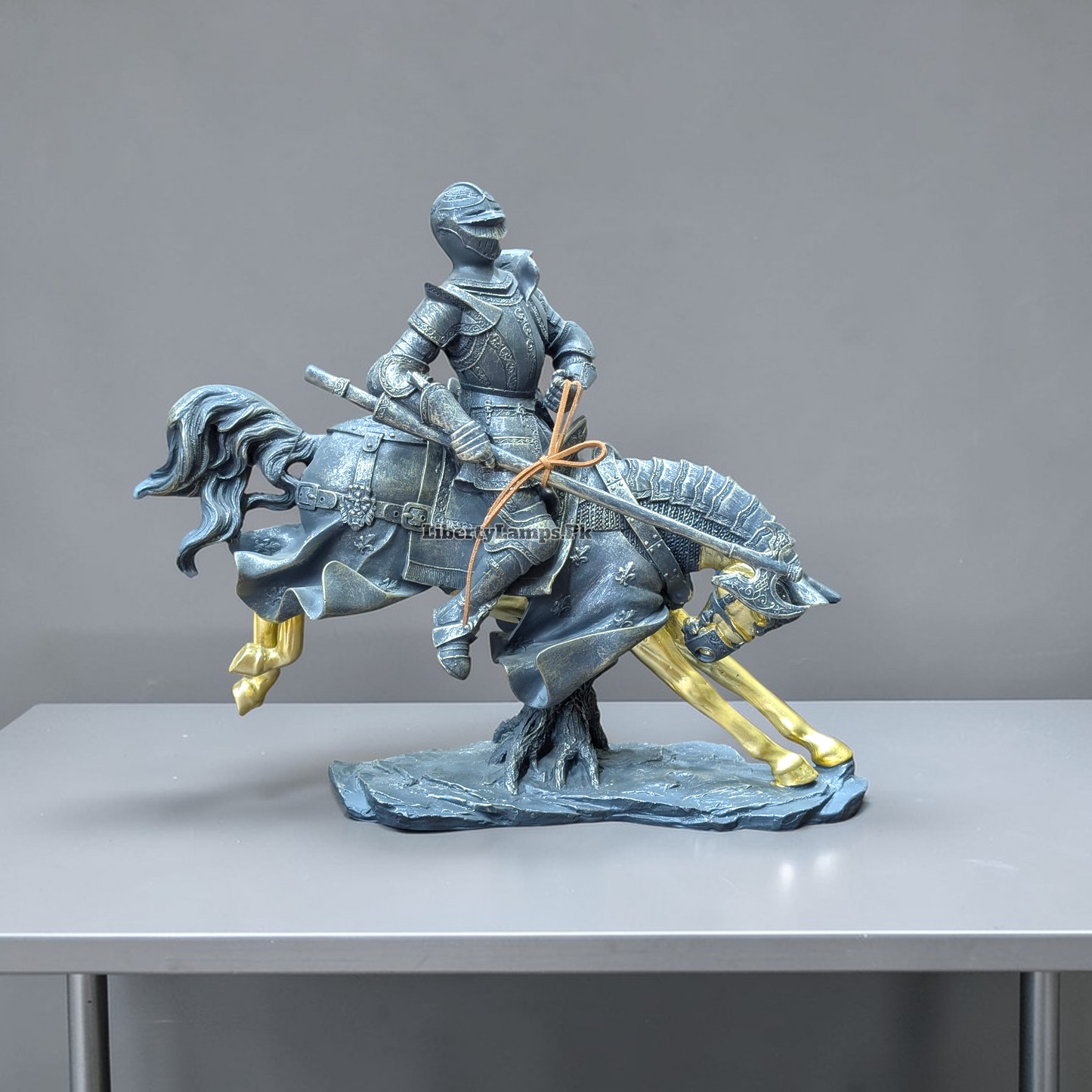 Royal Cavalier™ – Knight Riding Horse Sculpture