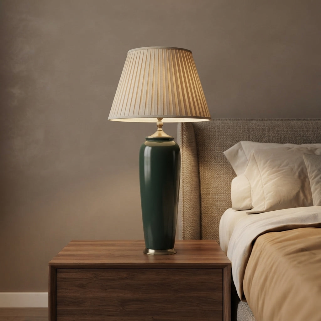 Plain Porcelain Lamp – Pair