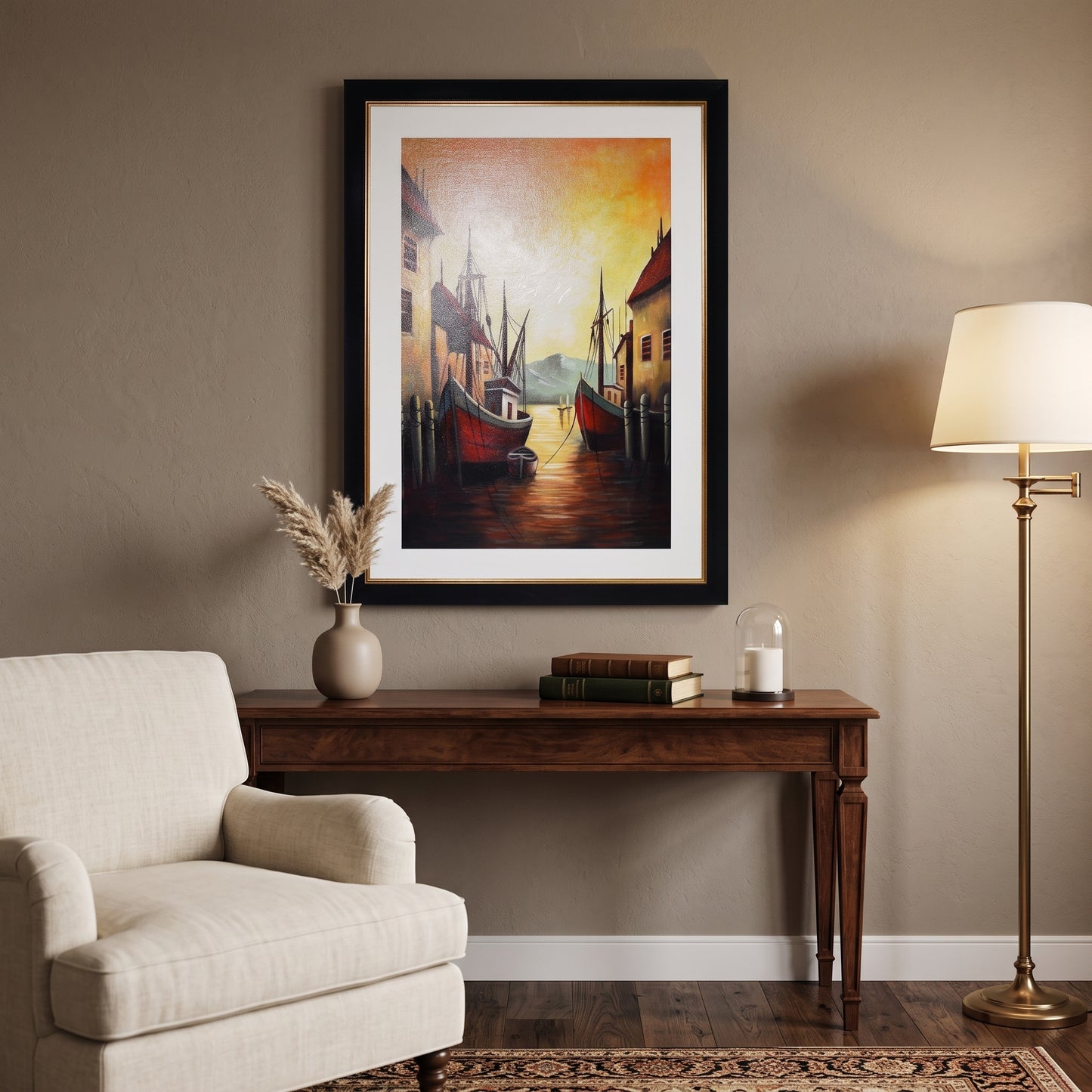 Sailing Serenity™ – Boat Handmade Oil Painting on Canvas