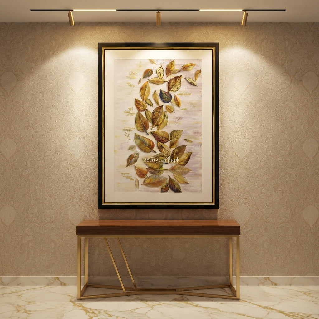 Botanical Leaf Handmade Oil Painting on Canvas