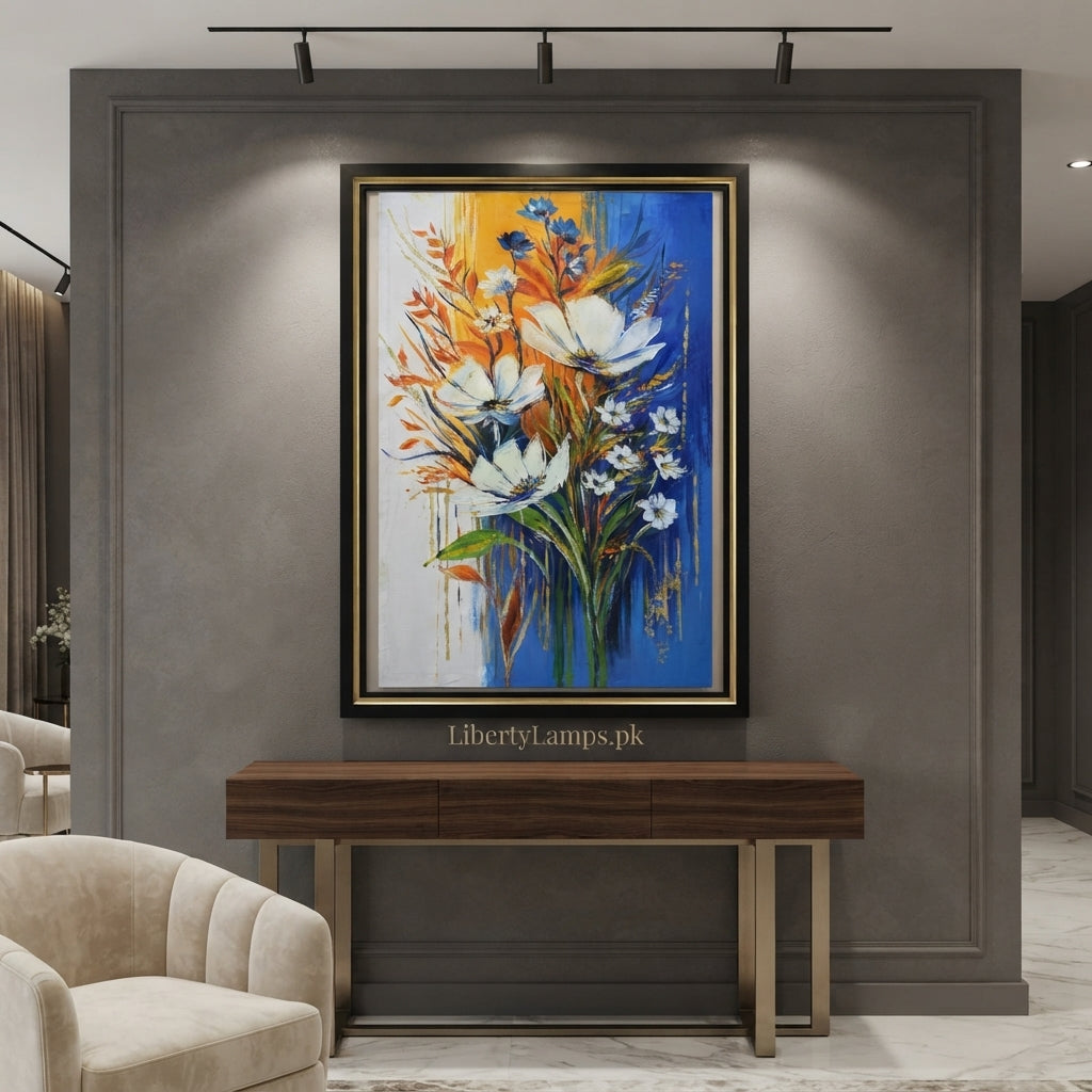 Radiant Floral Handmade Oil Painting on Canvas
