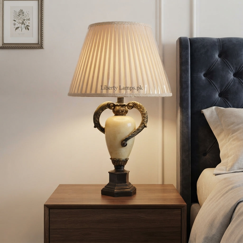 Resin Elegance – Contemporary Resin Table Lamp Pair