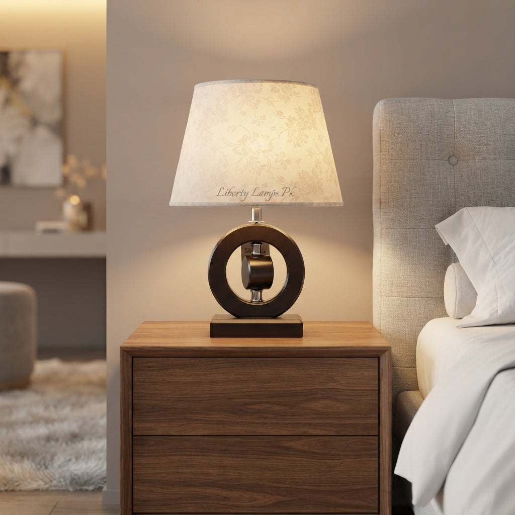 Wood Harmony – Classic Wooden Table Lamp Pair