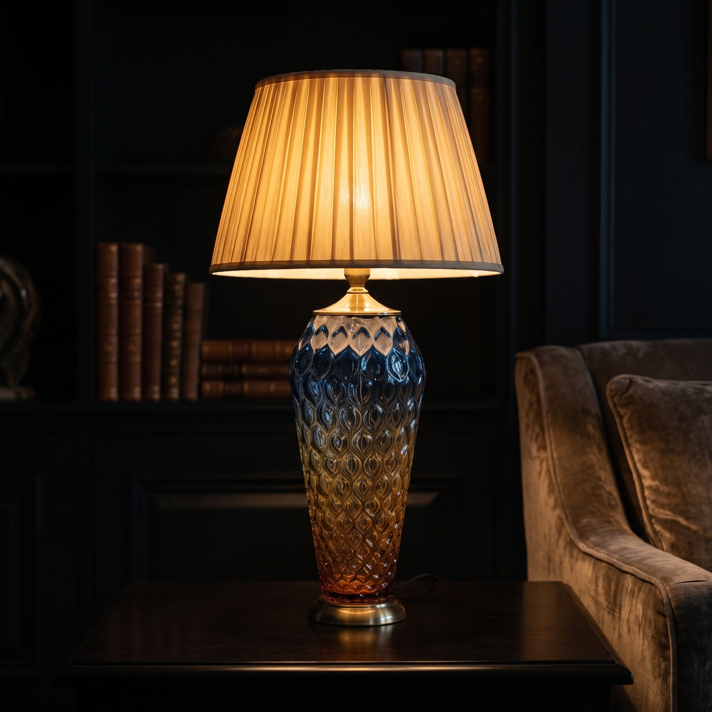 Celestial Glow™ – Shaded Glass Lamp Pair