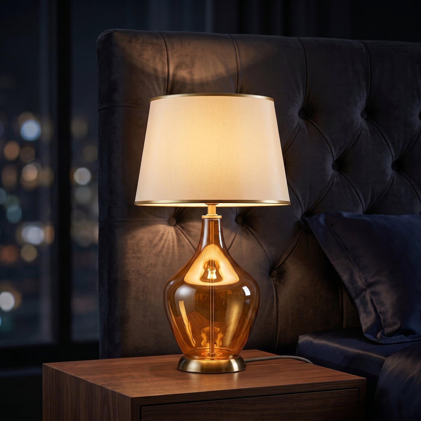 Crystal Elegance™ – Glass Lamp – Pair