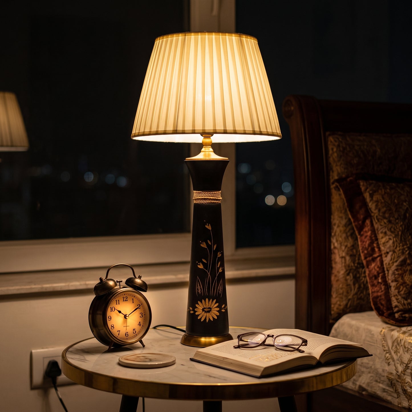 Siam Heritage™ – Thailand Handmade Wooden Lamp Pair
