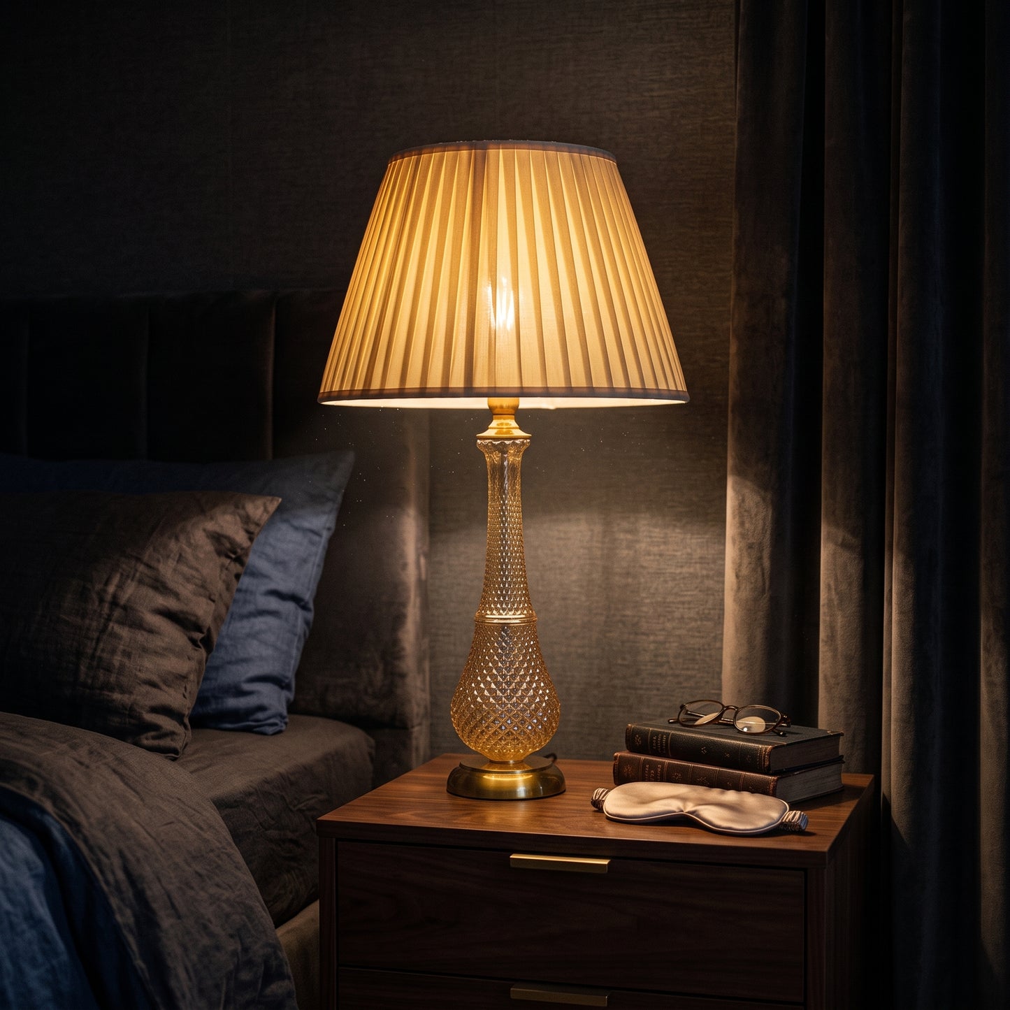 Crystal Luxe™ – Glass Lamp Pair (28 Inch Height)