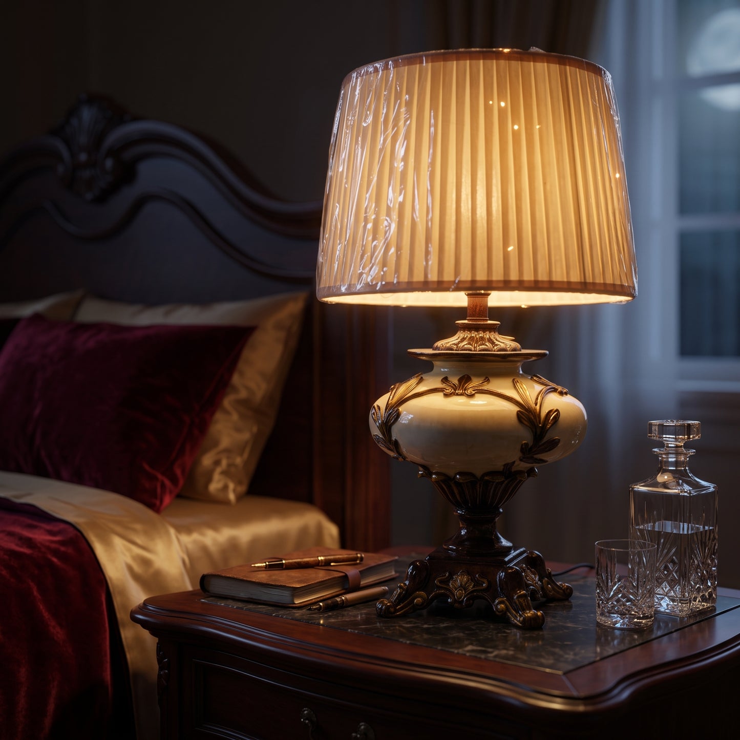 Marble Essence™ – Resin Marble Lamp Pair (26 Inch Height)