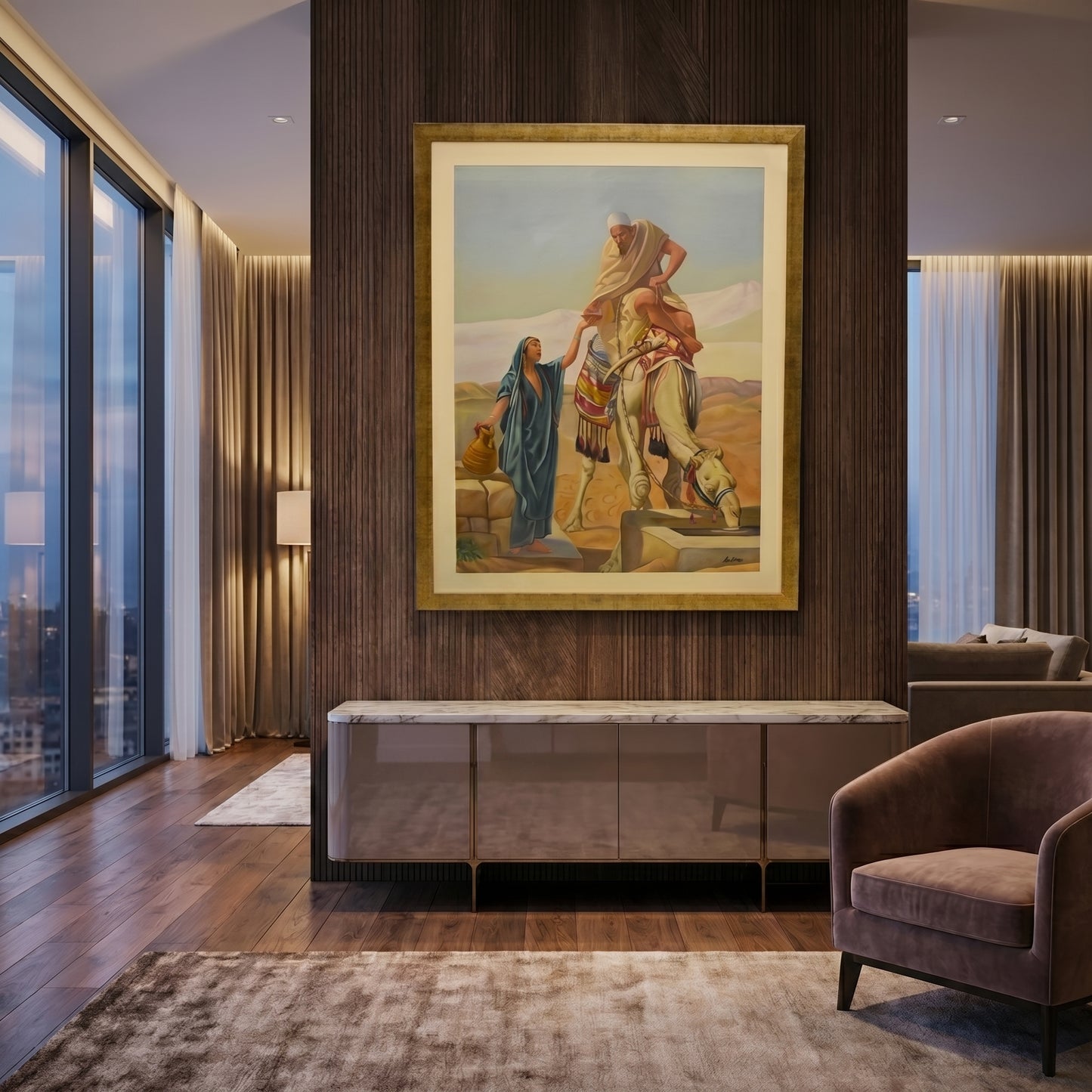 Heritage Valley™ – Landscape Cultural Handmade Oil Painting on Canvas