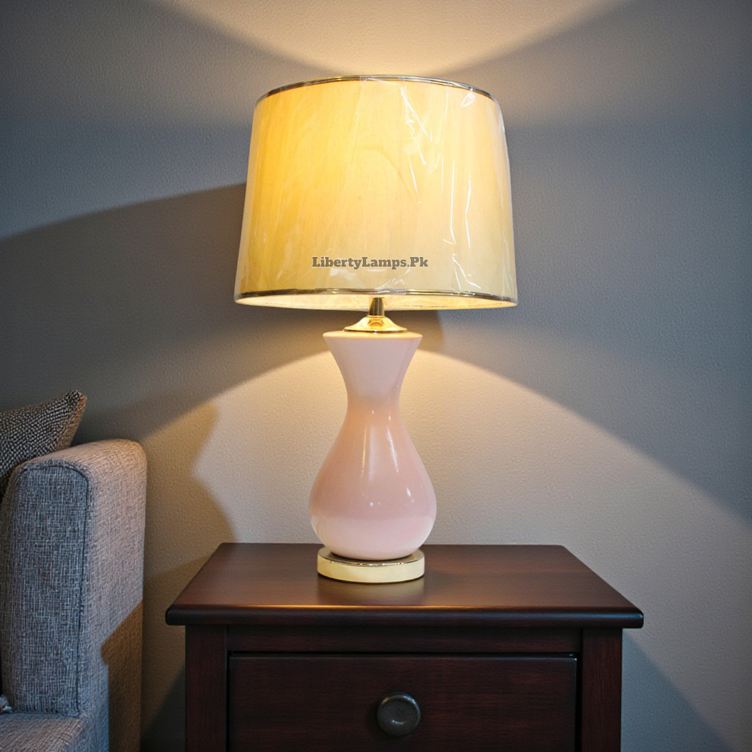 Blush Serenity – Pink Ceramic Table Lamps (Pair)