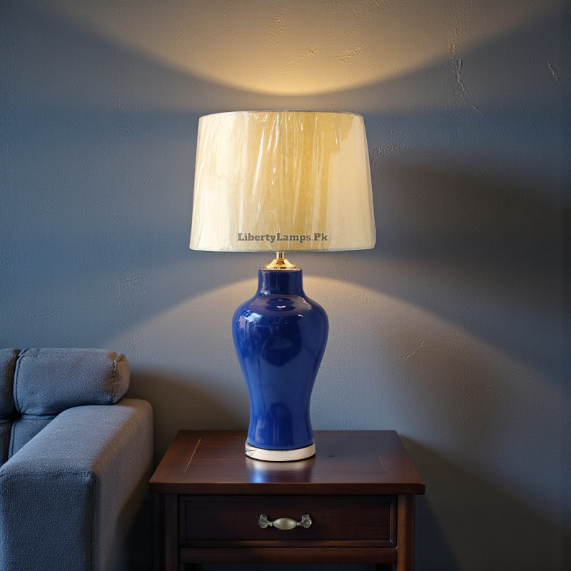 Ocean Majesty – Blue Large Ceramic Table Lamps (Pair)