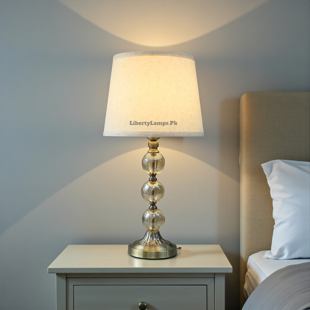 Trinity Glow – Three Crystal Ball Table Lamps (Set of 3)