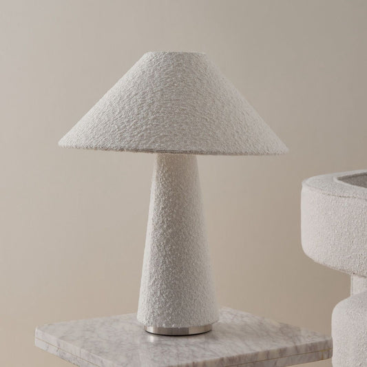 Solid Wooden Table Lamp – White (25 Inch) ( Pair )