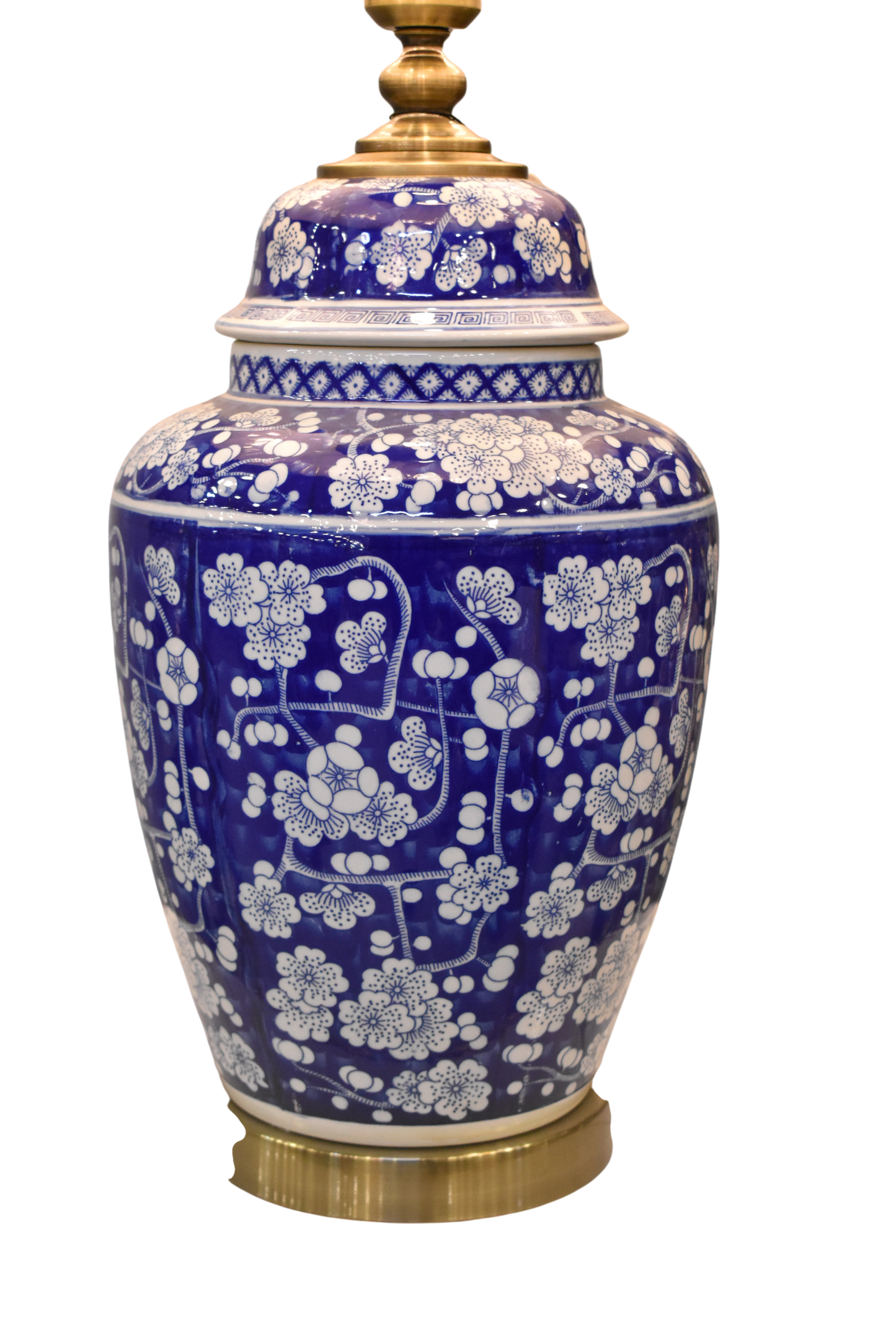 Azure Glow Pottery Table Lamp (Pair)