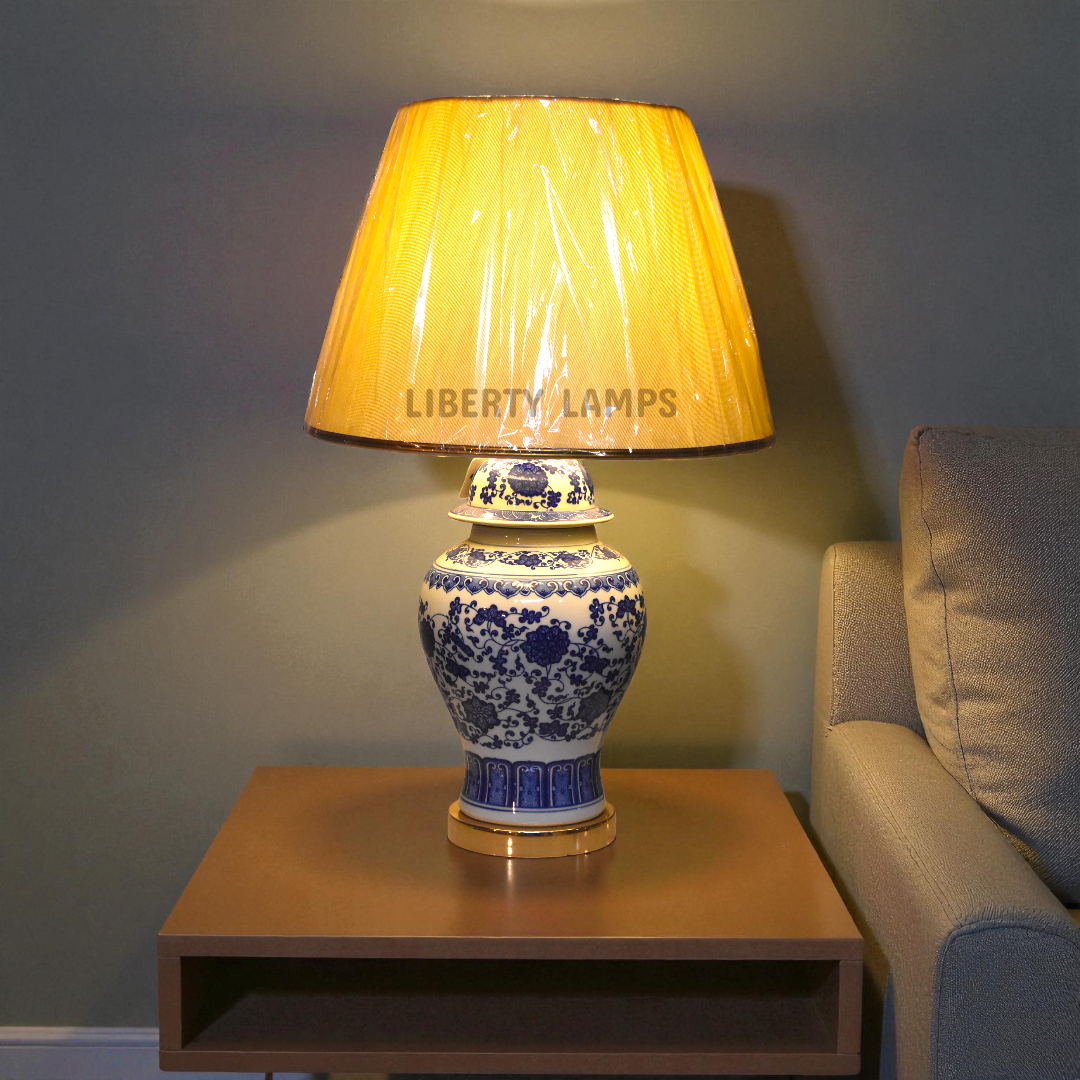 🟦 Blue Pottery Elegance Table Lamp (Pair) 🟦